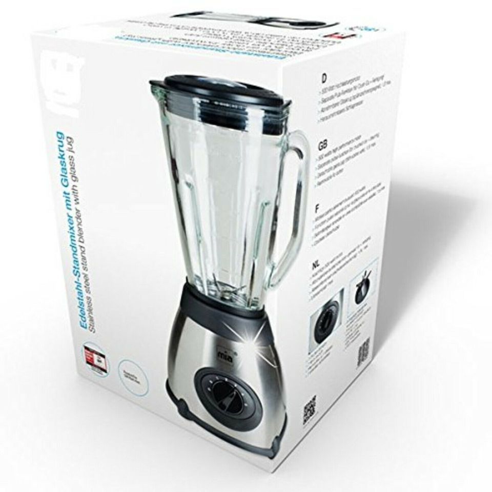 VitaSpeed Edelstahl Standmixer Smoothie Maker mit Glaskrug Mixer in Mönchengladbach