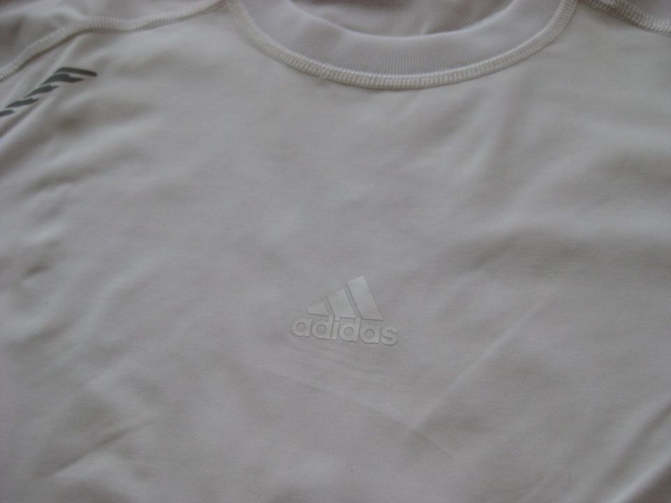 Adidas TechFit Kompressionsshirt Laufshirt weiss in Bautzen