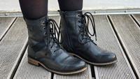Damenboots Stiefelletten Schnürstiefel Leder Gr.40 schwarz black Nordrhein-Westfalen - Herford Vorschau