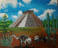 Acrylbild "Urlaub in MEXIKO" selbst gemalt, auf Keilrahmen Sachsen - Delitzsch Vorschau