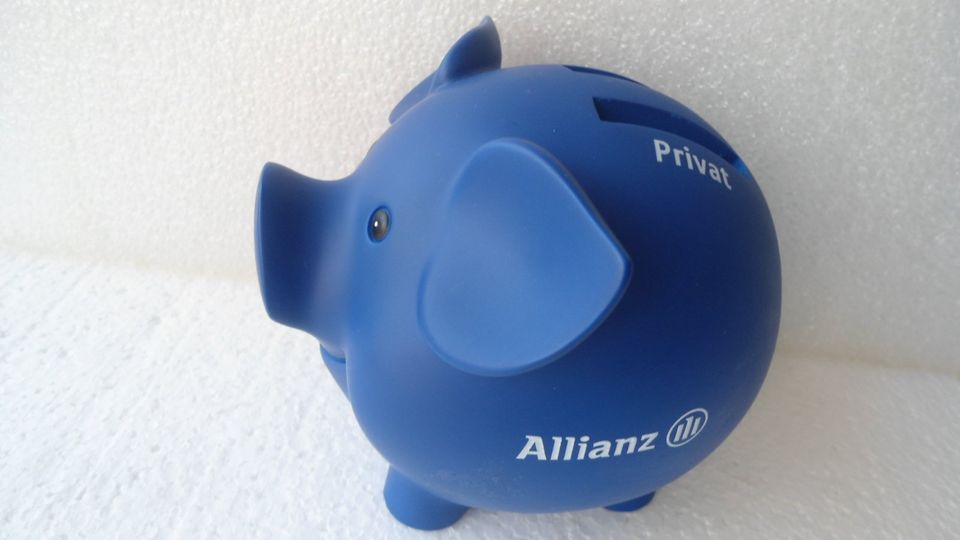 Sparschwein Spardose Allianz Versicherung Werbung Reklame in Holzwickede