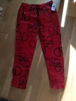 Hose NEU rot schwarzes Muster Gummizug Bayern - Pentling Vorschau