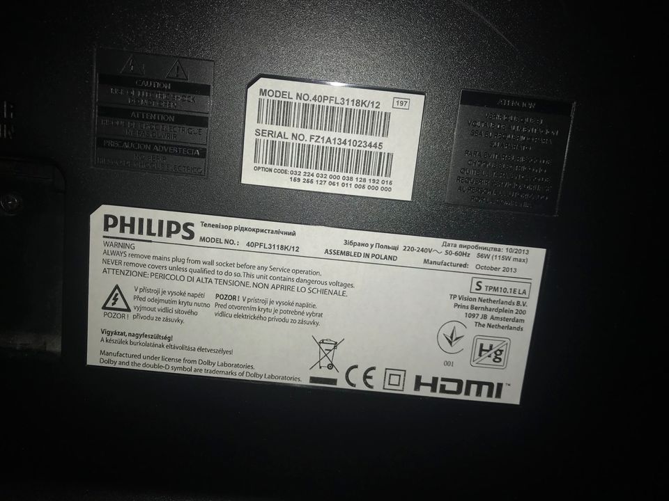 Philips TV 40 Zoll in Regensburg