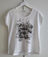 T-Shirt mit Print - weiß/schwarz - Gr. M/38 Bayern - Schweinfurt Vorschau