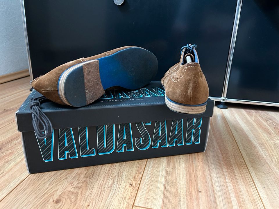 Valdasaar Schnürschuh Budapester Gr. 44 Velourleder NP 89€ in Mannheim