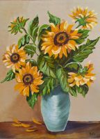 Sonnenblumen Ölgemälde Sunflower Oil Painting Bayern - Regensburg Vorschau