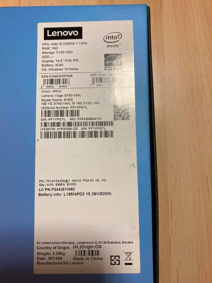 Lenovo Yoga S740 Win11 Ram 16GB SSD 1TB OVP in Beckum