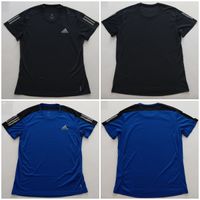Adidas, Sport-T-Shirts, "Aeroready", Größe M, Blau/Schwarz Leipzig - Eutritzsch Vorschau