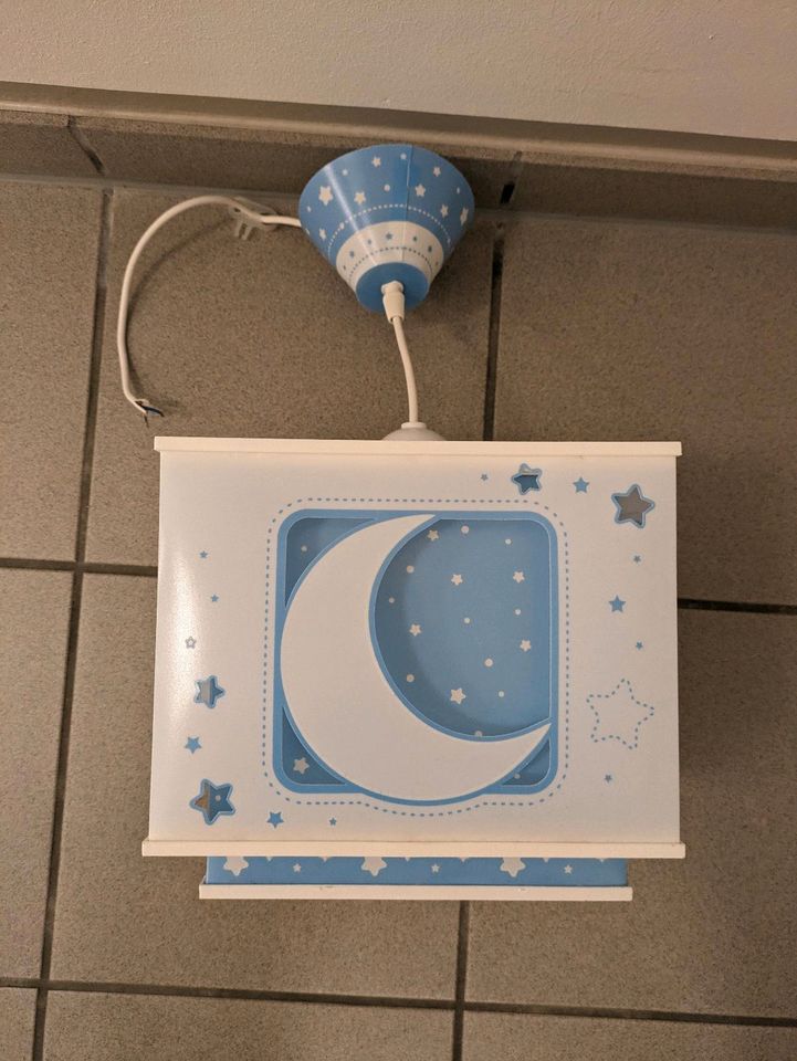 Dalber Deckenlampe hellblau Mond Sterne in Meerbusch