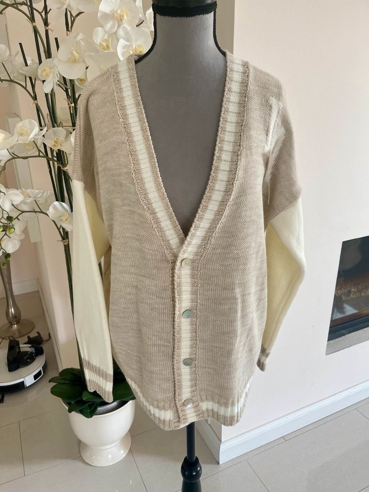 Cardigan Strickjacke LA Beige Creme Onesize Neu in Hammah