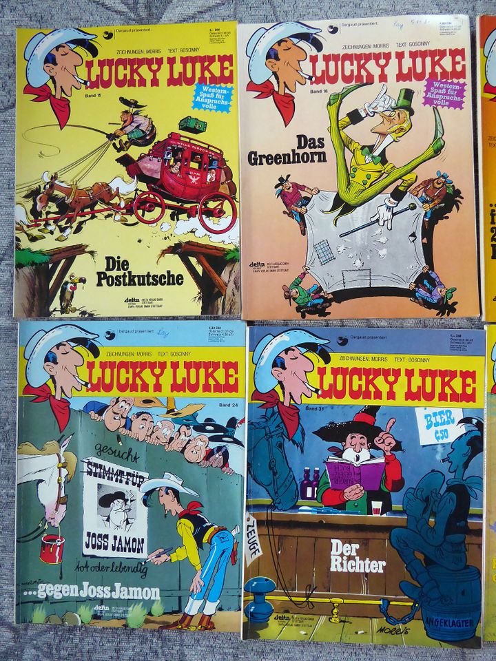 Lucky Luke Comic - 10 Hefte - 15/16/19/20/22/24/31/39/44/51 in Moorenweis