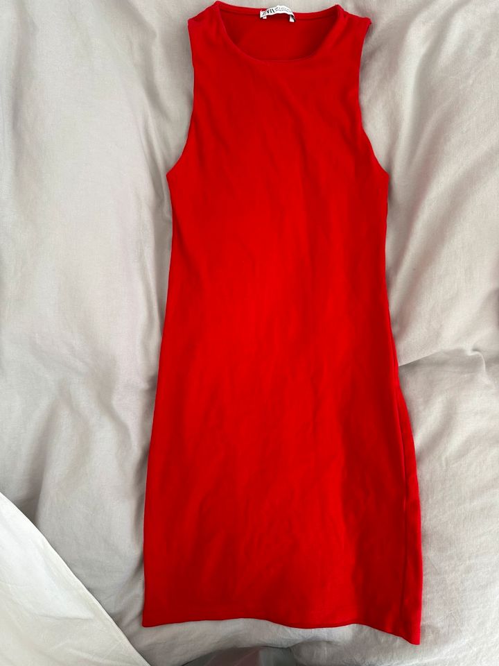 Rotes figurbetontes Kleid ZARA Gr. S in Kellinghusen