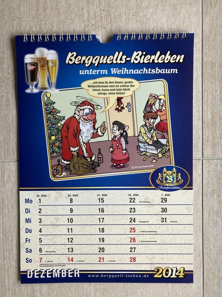 Bier/Kalender/Löbauer Bergquell/2014 in Groß Luckow