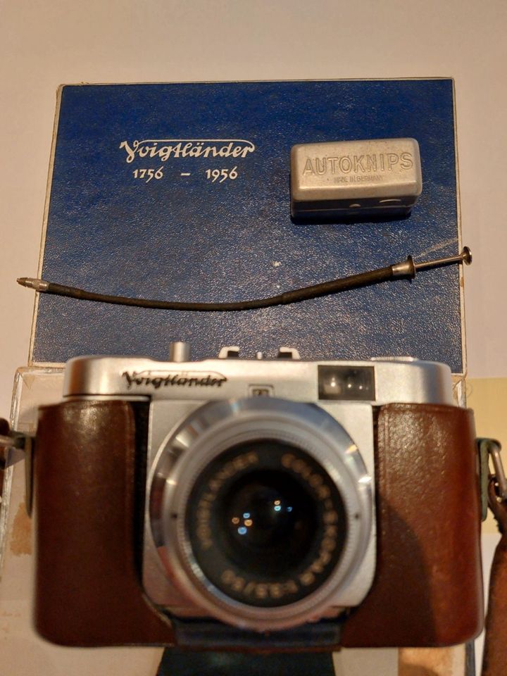 Voigtländer Vito B + Auto Knips + orig.Verpackung u. Ledertasche in Ratingen