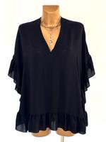 Marc Cain Gr N 5 6 42 44 Bluse Schwarz Volants luftig Oversize Rheinland-Pfalz - Undenheim Vorschau