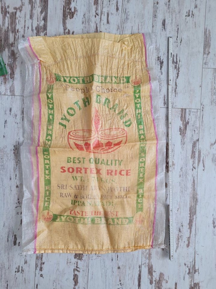 Leerer Reissack Rice bag Indien, sehr selten XL in Bayern - Heroldsbach, Basteln, Handarbeiten und Kunsthandwerk