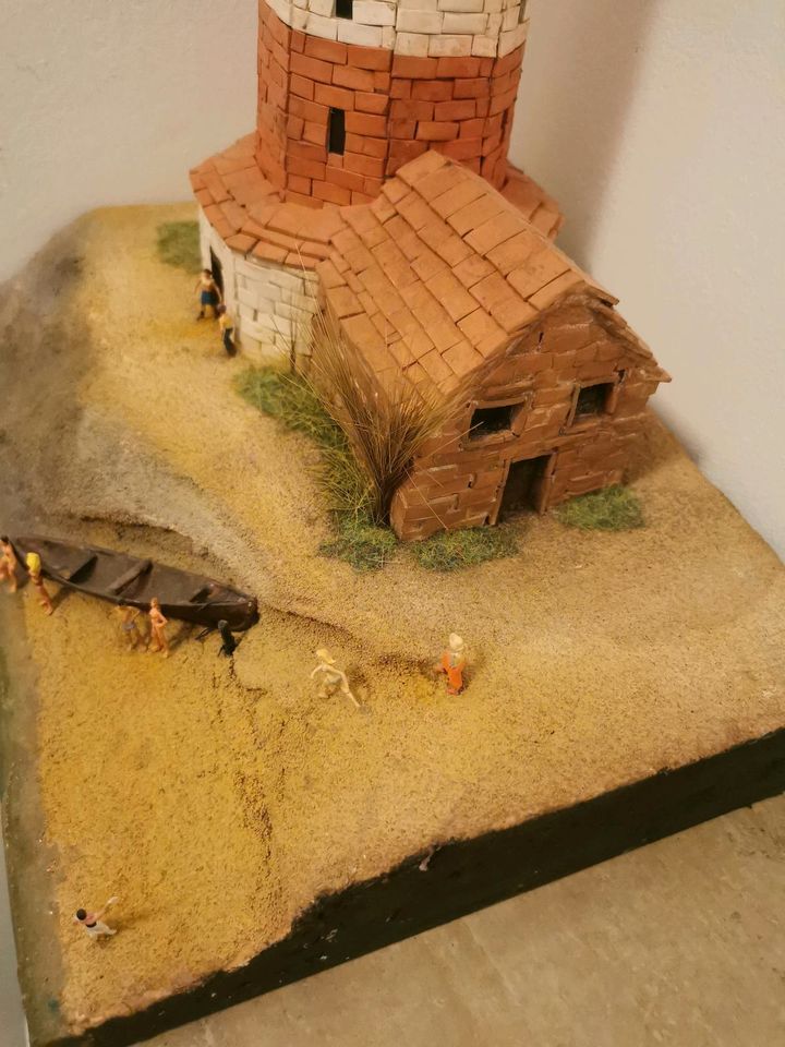 Leuchtturm H0 scale Diorama  Echte Steine in Leegebruch