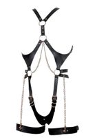 Ganzkörper Body Harness PU-Leder mit Ketten Hessen - Groß-Gerau Vorschau