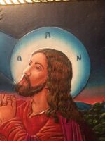 Ikone Bildtafel Jesus betend Golgatha Geschenk Zertifkat OSTERN Düsseldorf - Mörsenbroich Vorschau
