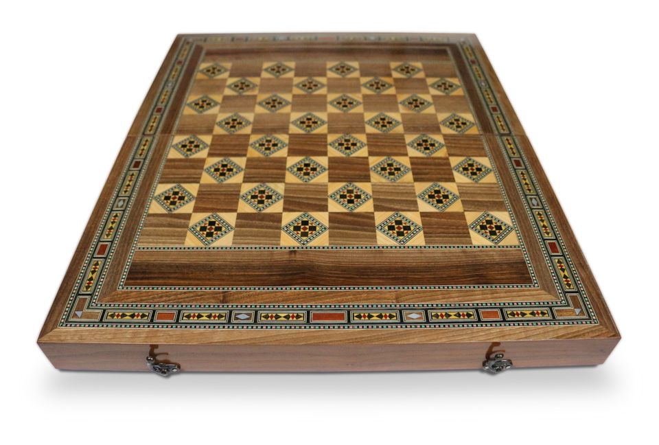 60 x50 cm Holz Backgammon/Schach Brett inkl.HolzSteine&Figuren in Hamburg