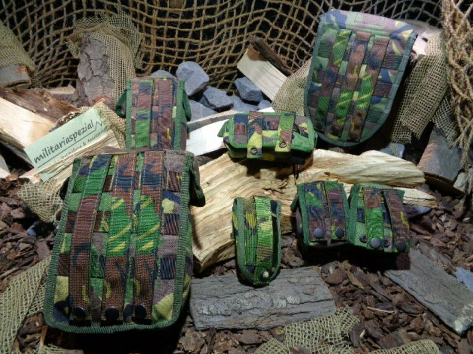 Orig.NL Armee MOLLE Taschensatz Einsatzweste - 7 Taschen DPM NEU in Herzogenrath