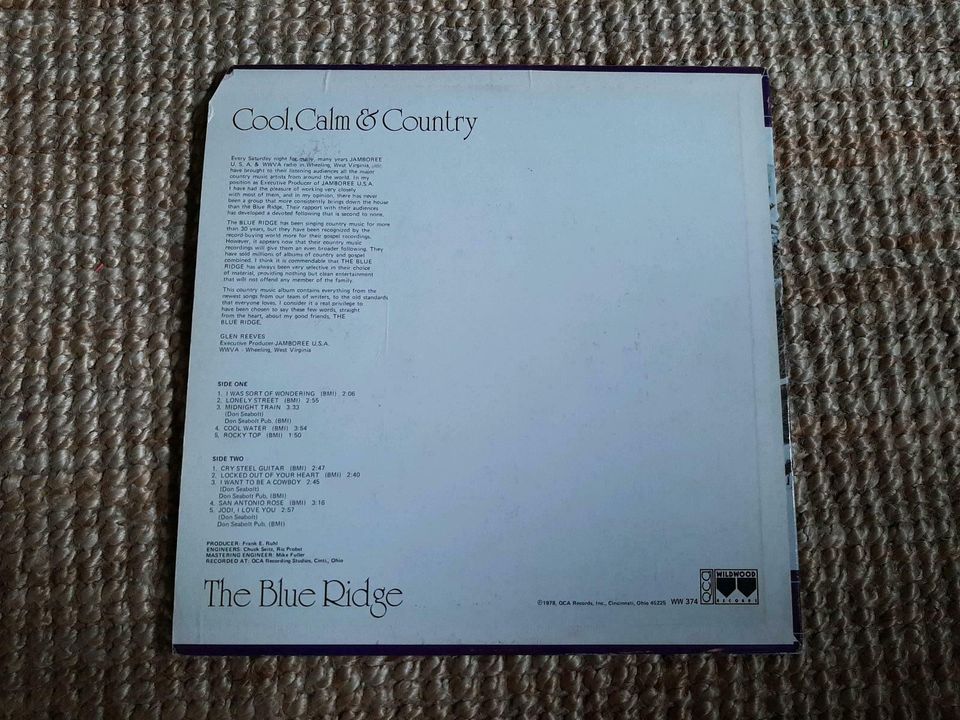 Vinyl LP: The Blue Ridge: Cool, Calm & Country in Biebergemünd