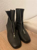 Boots Schuhe 38 Leder schwarz Stiefeletten Reißverschluss Pankow - Prenzlauer Berg Vorschau