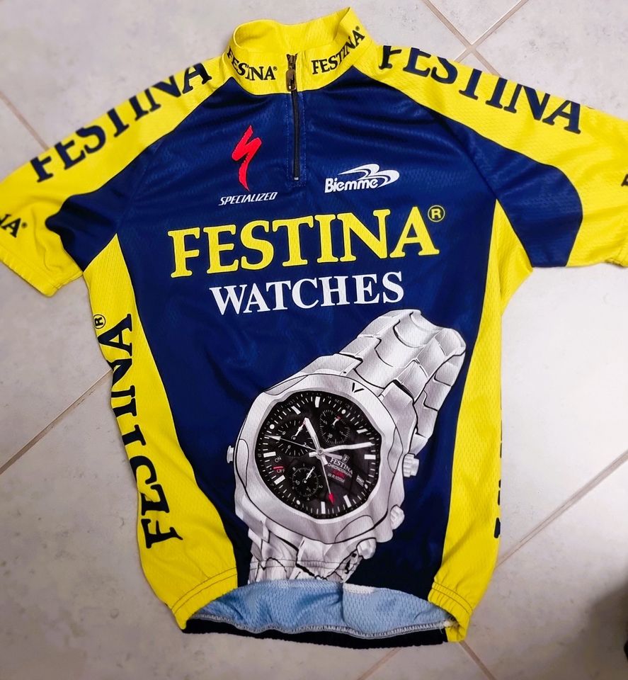 Festina, Trikot, S, Specialized, Rennrad Trikot, Fahrrad,blau gel in Nörvenich