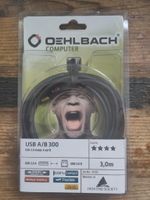 Oehlbach USB A/B 300 3m USB 2.0 Hifi 30 Jahre Garantie Leipzig - Altlindenau Vorschau