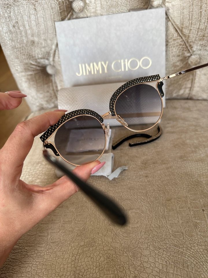 Jimmy Choo Sonnenbrille special edition Roségold schwarz Dior in Düsseldorf