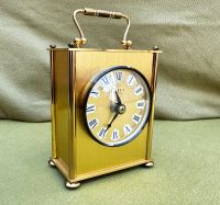 Goldfarbene Weimar Standuhr / Uhr mit Junghans Quartz Uhrwerk Sachsen-Anhalt - Magdeburg Vorschau