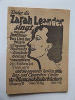 Zarah Leander , Monopol Liederbücher , Heft 115 Niedersachsen - Moormerland Vorschau