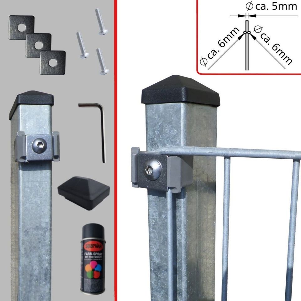 50m Doppelstabmattenzaun 830 mm 6/5/6 Klemmplatten  Nr.34 in Brücken (Pfalz)