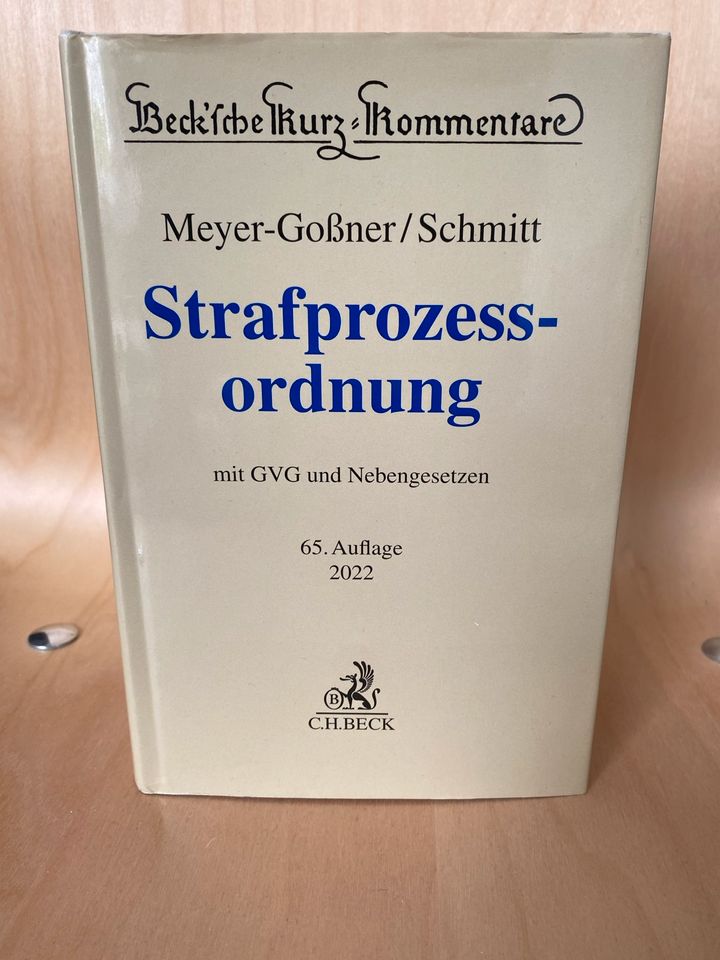 Meyer-Goßner/Schmitt StPO Kommentar 65. Auflage 2022 in Berlin