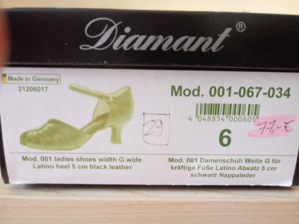Diamant Dance Shoes Tanzschuhe Damen Gr 6 WG schwarz, latino heel in Chemnitz