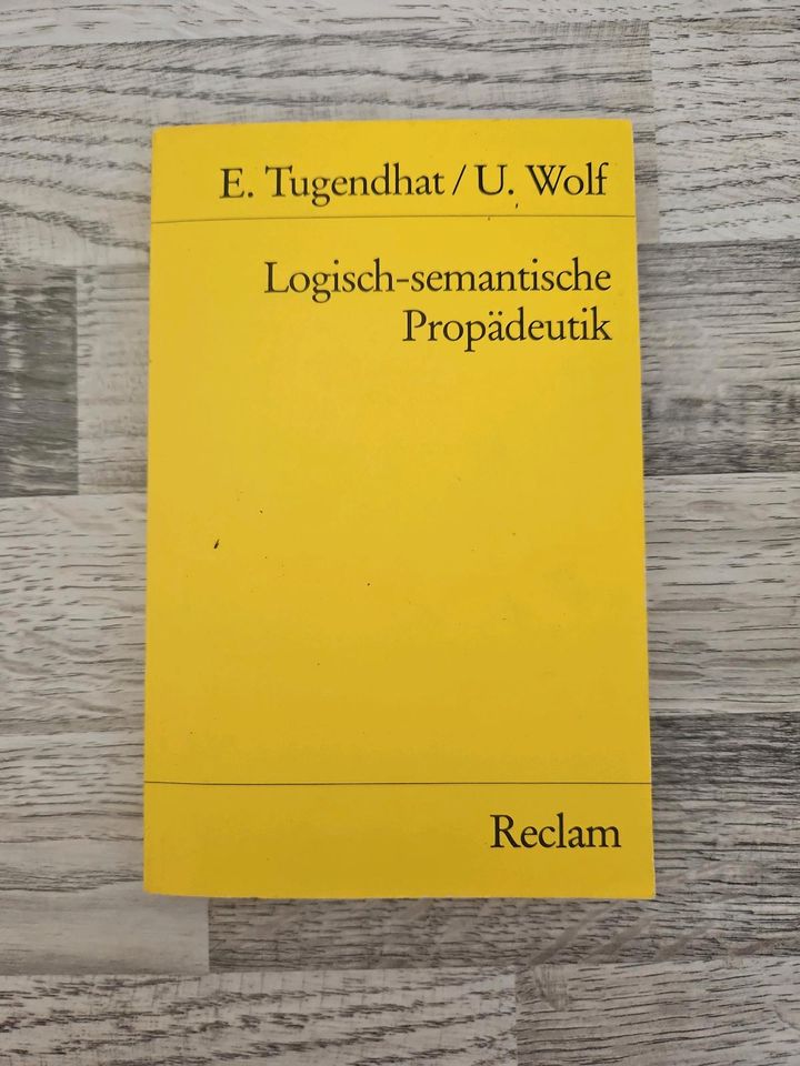 Tugendhat / Wolf logisch semantische Propädeutik in Könnern