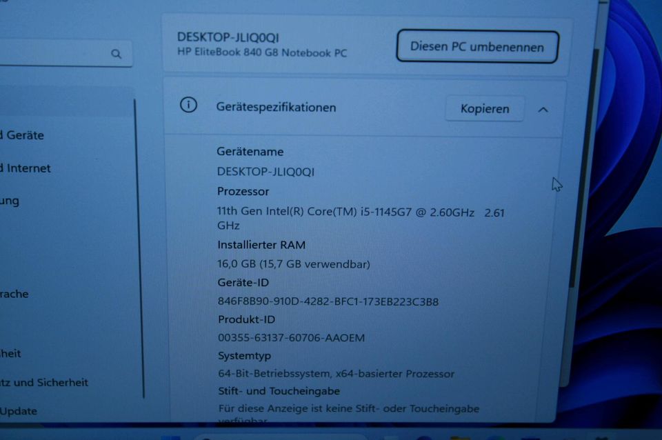 HP EliteBook 840 G8 Notebook GARANTIE i5 11th 16GB 256GB TOP in München