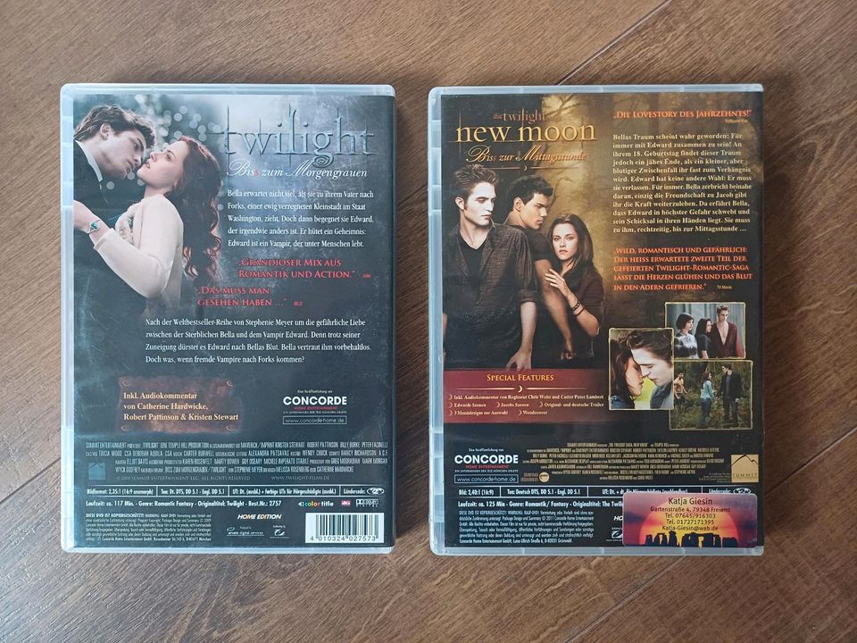 Twilight DVD's Biss zum Morgengrauen & Biss zur Mittagsstunde in Freiamt