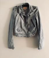 Levis Levi‘s Damen Jeans Jacke Jeansjacke Biker Crop Rockig Grau Bonn - Kessenich Vorschau