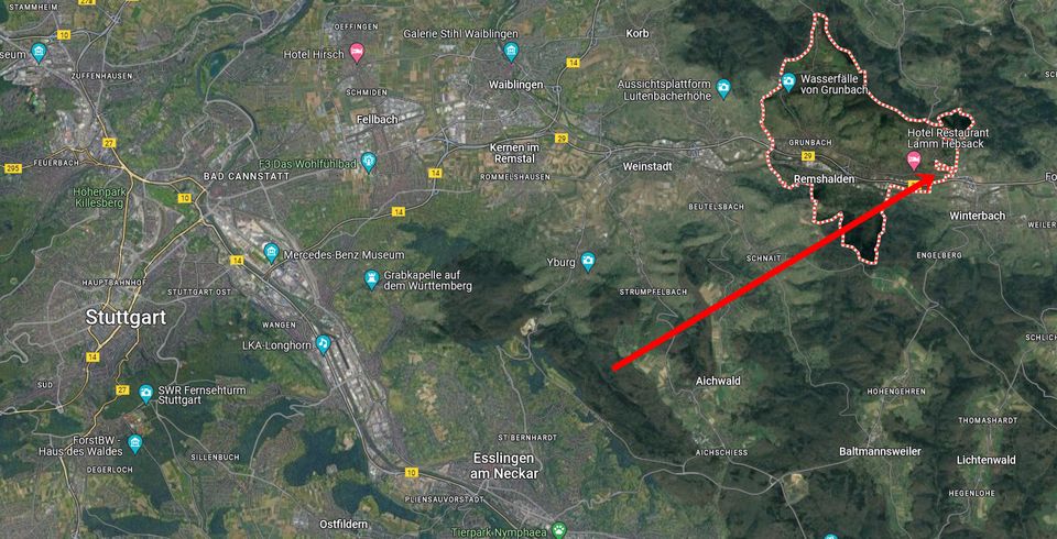 Freizeitgrundstück nähe Stuttgart 581qm zu verpachten in Stuttgart