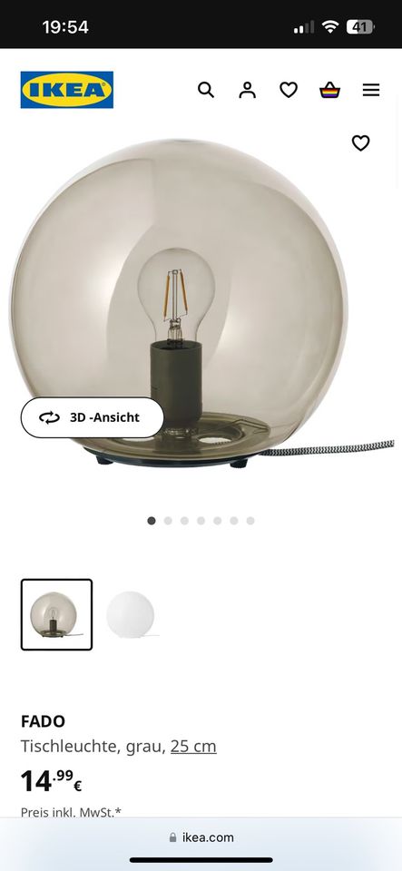 Lampen/ schwarze Kugeln inkl. durchsichtiger Glühbirnen IKEA FADO in München