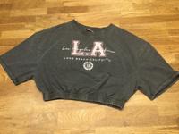 T-Shirt bauchfrei Crop Top TALLY WEIJL Gr. S anthrazit Bayern - Bad Heilbrunn Vorschau