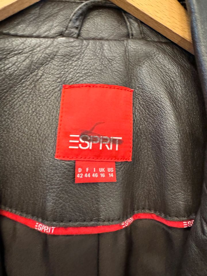 Esprit Lederjacke Blazer braun L in Lüdinghausen