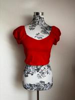 Primark Shirt Cropshirt cropped Bauchfrei Puffärmel rot M Bayern - Würzburg Vorschau