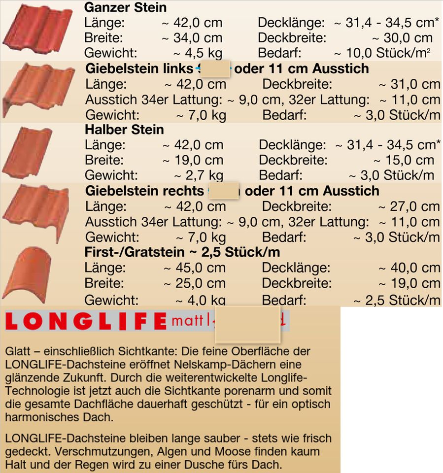 Ziegel Nelskamp Finkberger Pfanne Longlife schwarz matt ~34m² in Rottenburg am Neckar