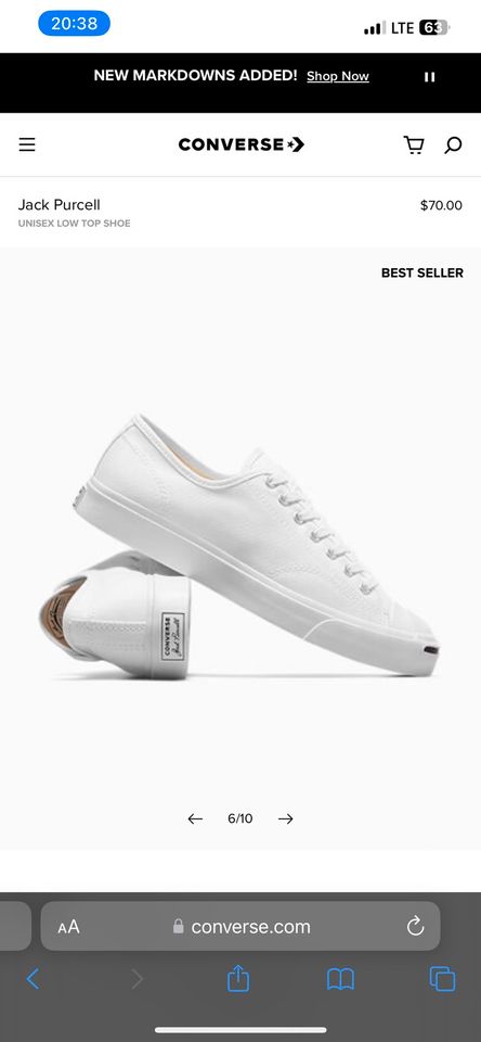 Sneaker CONVERSE Jack Purcell Gr 38 in Heidelberg