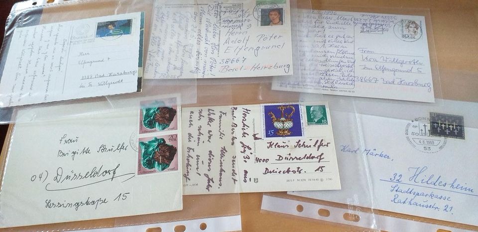 Postkarten BRD, DDR, alle gelaufen, 70-90 in Reuden b Zeitz