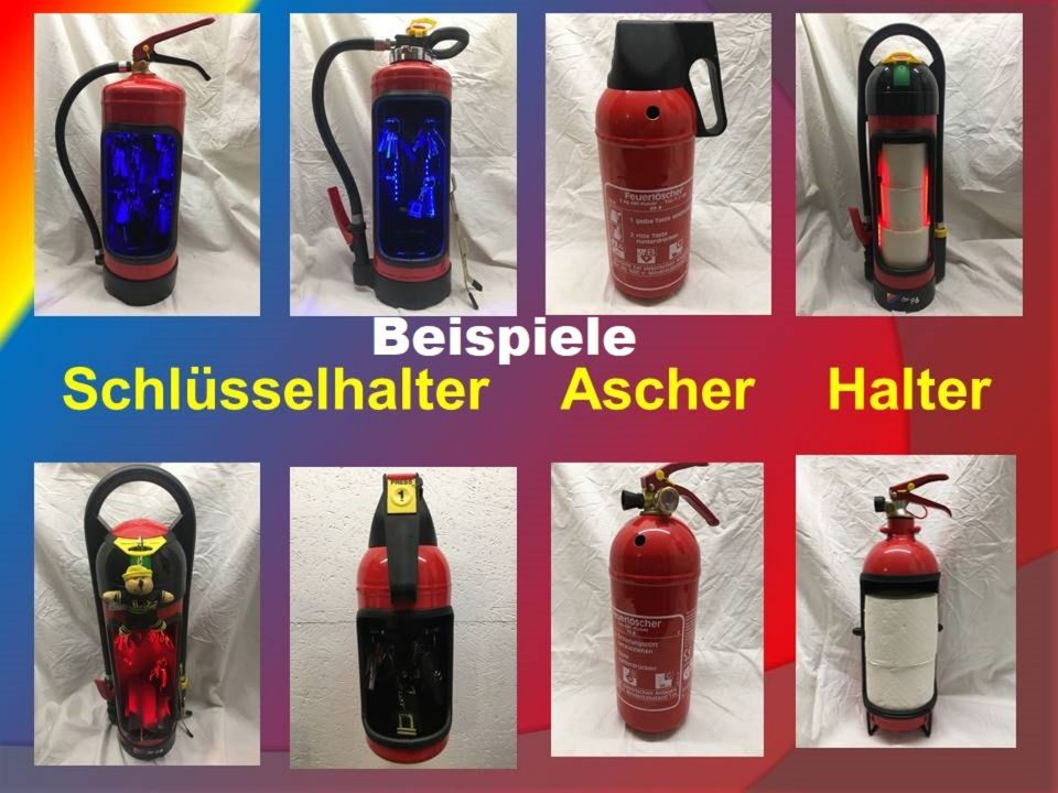 Feuerlöscher Flaschenhalter Feuerwehr Minibar Bar SKK6 blau LED in Stadtlohn