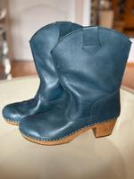 Sanita Holz Clogs Stiefel Leder blau 41 Hessen - Wettenberg Vorschau