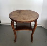 Runder Beistelltisch Nussbaum Ø 60 cm Vintage Bayern - Hohenau Vorschau